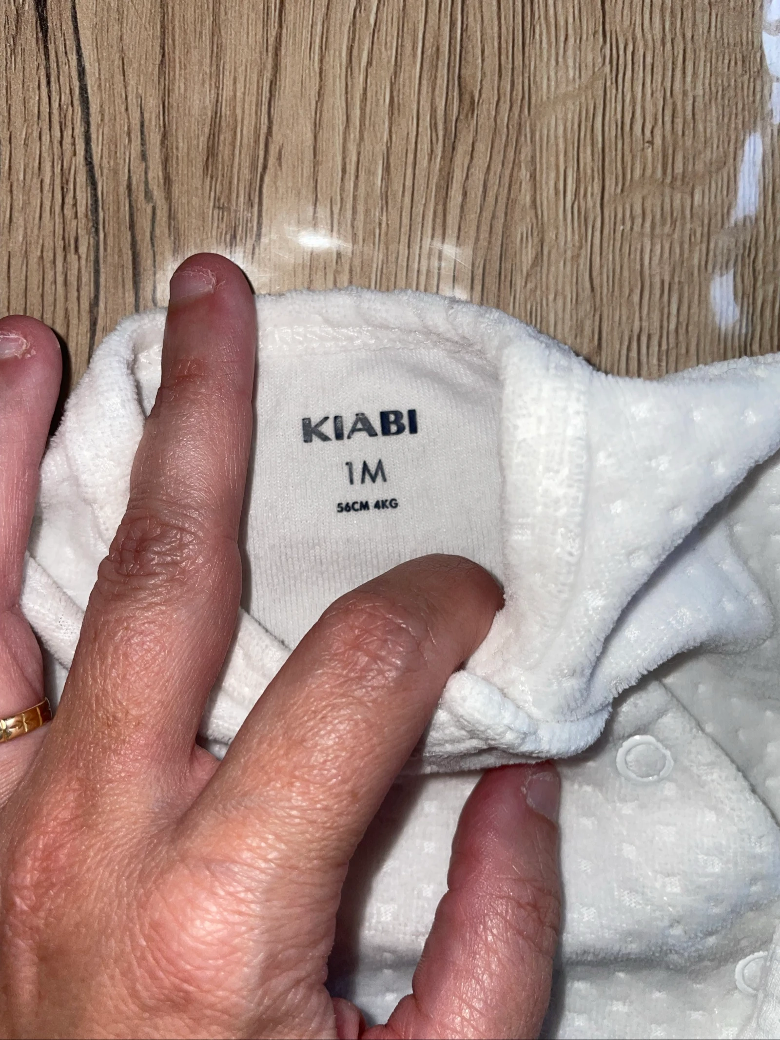 Velvet front-open pajama 1 month 56 cm Kiabi – photo 2